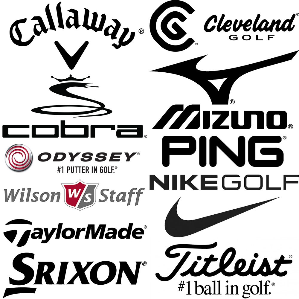 Collage of major golf brand logos like Callaway, TaylorMade, Ping—symbolizing diverse affiliate options and risks