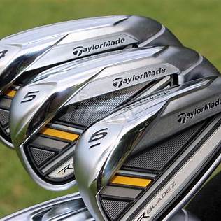 Used TaylorMade RocketBladez iron set in a bag