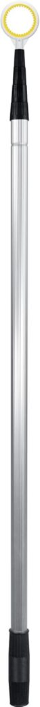 Compact telescoping golf ball retriever ready for reaching into a water hazard