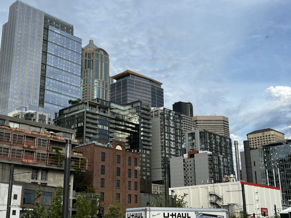 View of downtown Seattle from the waterfront.